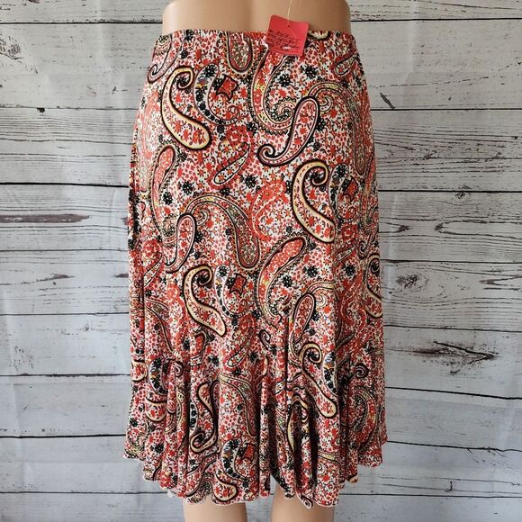 Sassia Red Paisley Skirt Size 4/6 NWT - Picture 2 of 7